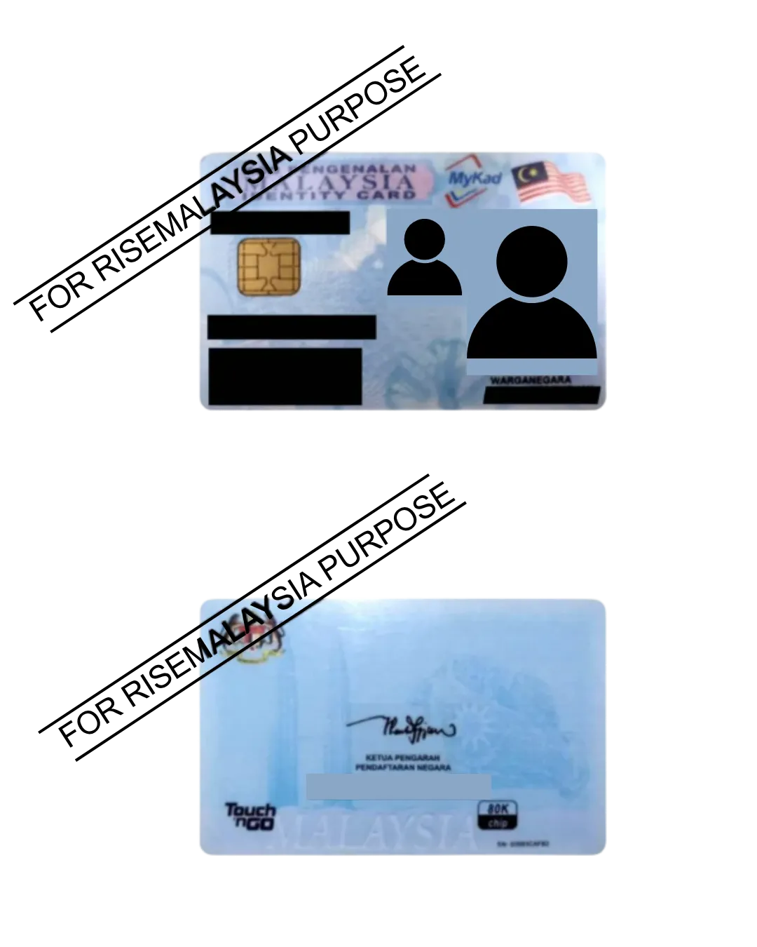Contoh Cara Palang Kad Pengenalan (IC)